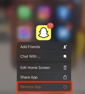 eliminar snapchat iphone