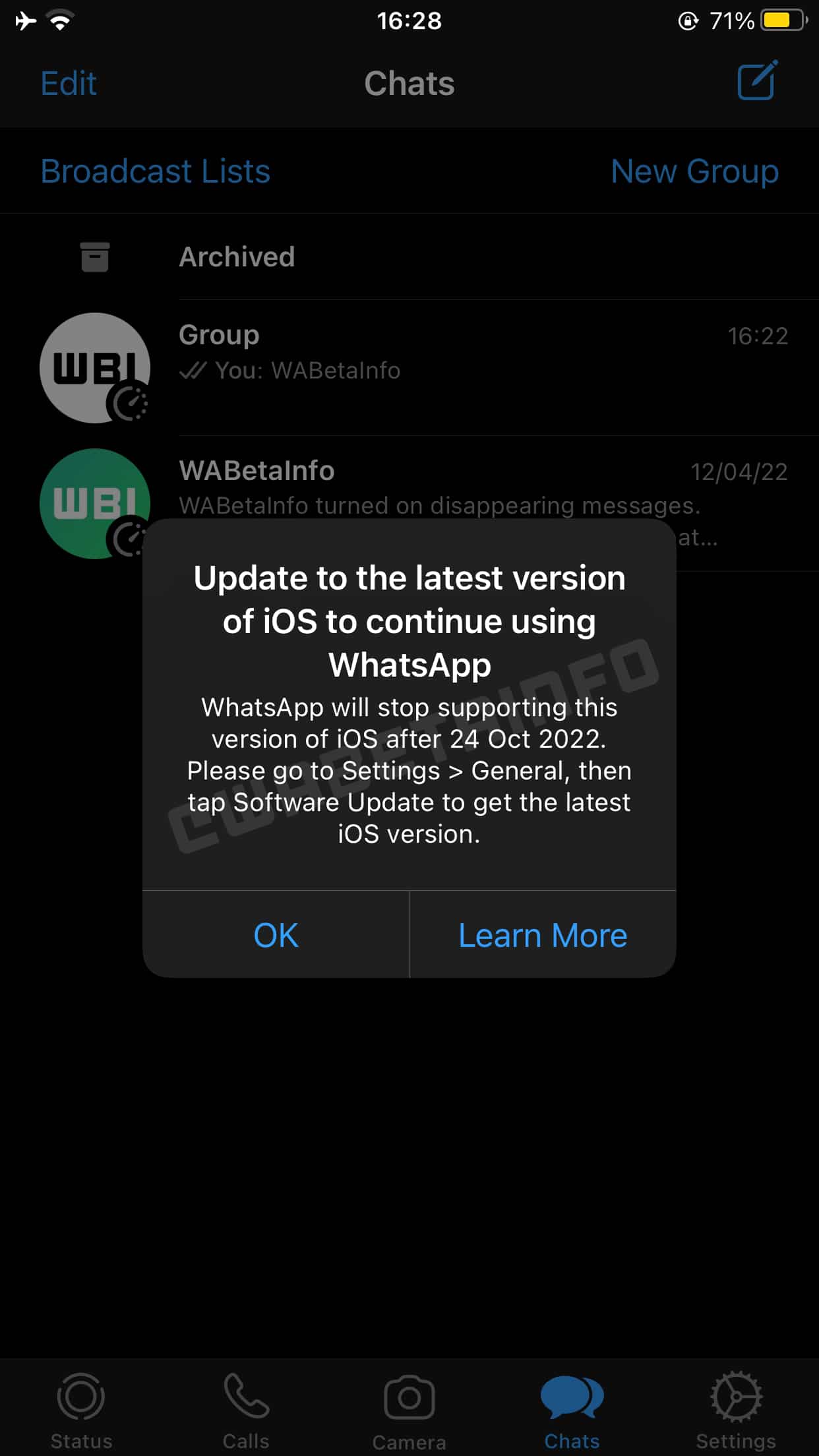 whatsapp suspende servicios en ios 11 y ios 10
